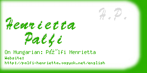 henrietta palfi business card